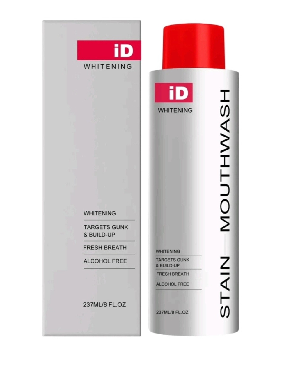 Hismile iD Stain Whitening Mouthwash for White Teeth & Fresh Breath 8 FL OZ